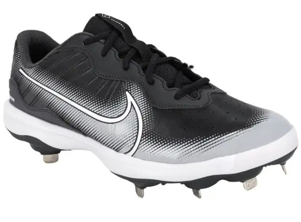 Nike Mens Alpha Huarache Varsity 4 Low Baseball Cleats US 12 Black Grey NWOB